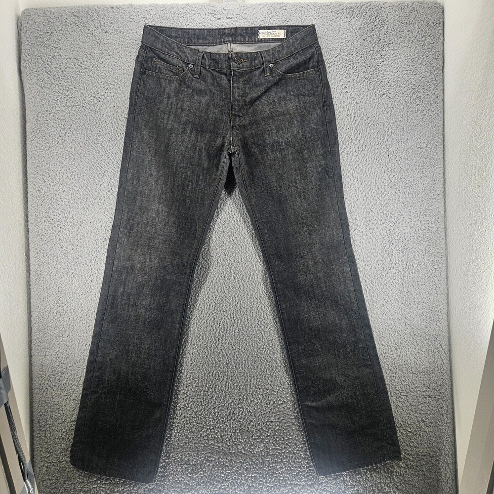 Polo Jeans Co. Ralph Lauren Women's Straight Leg Kelly Black Jeans Sz 10 Y2K